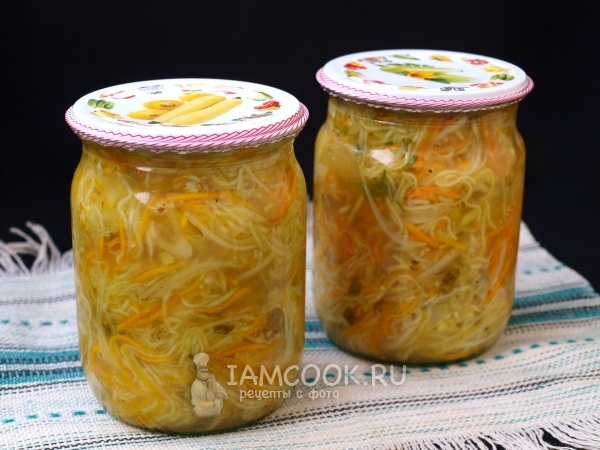 Рецепт салата из кабачков по-корейски на зиму