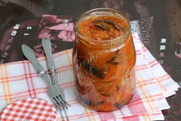 Фото баклажанов в аджике на зиму