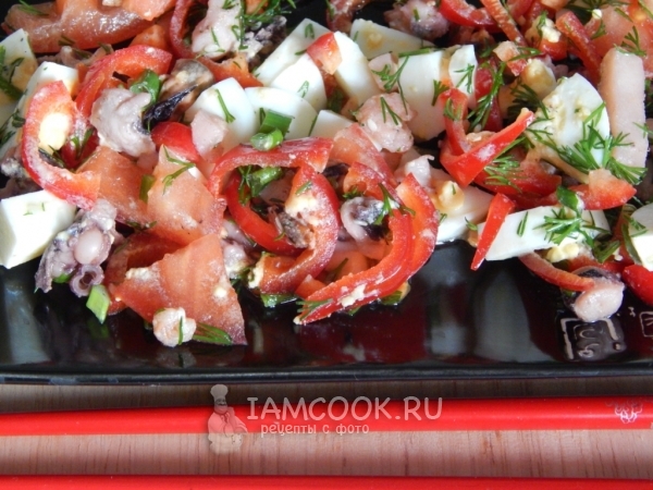 Готовый легкий салат «Море»