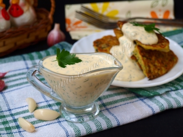 чесночный соус фото