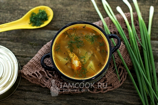 Фото супа из кильки в томатном соусе