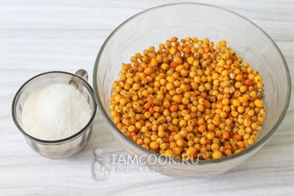 Ингредиенты для варенья из облепихи