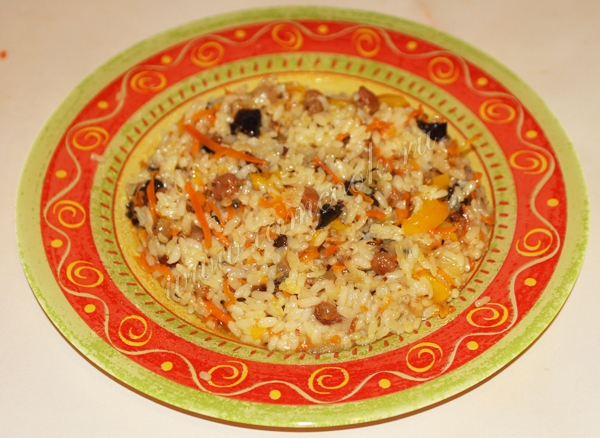 Сладкий постный плов