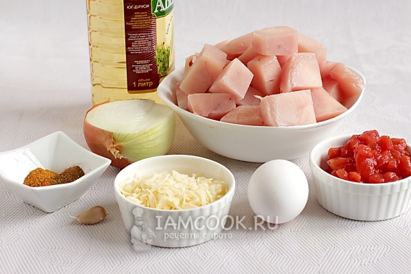 Ингредиенты для котлет из куриного фарша