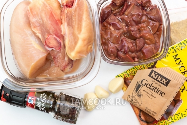 Ингредиенты для ветчины из курицы в домашних условиях