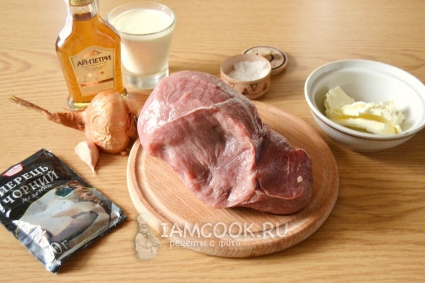 Ингредиенты для медальонов из говядины