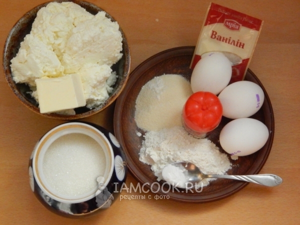 Ингредиенты для творожника в мультиварке
