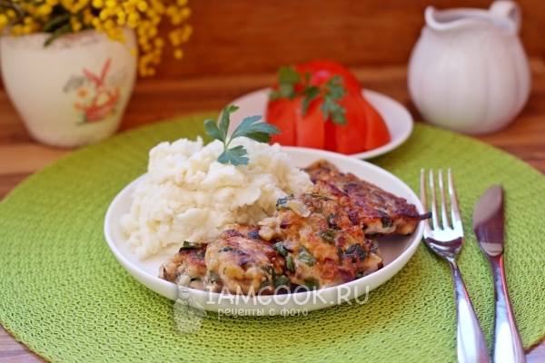 Фото рубленых курино-грибных котлет