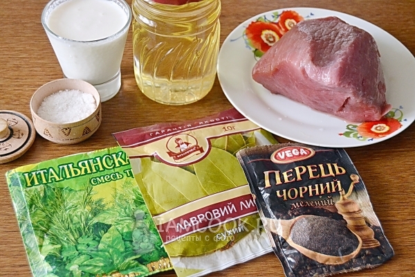 Ингредиенты для говядины стейками в мультиварке