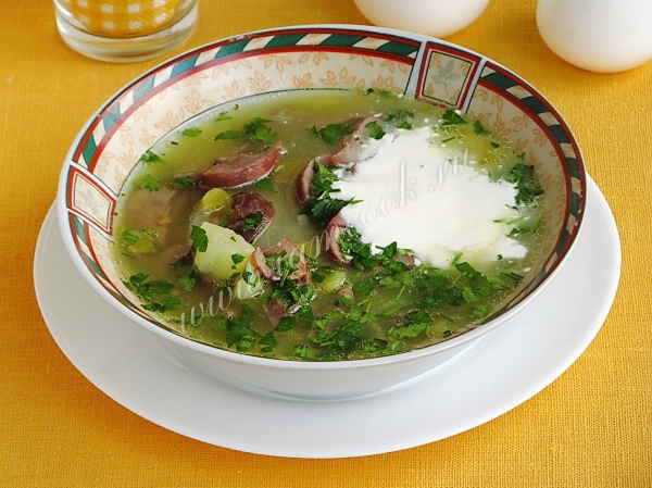 Рецепт рассольника с почками