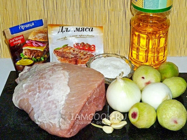 Ингредиенты для свиного гуляша с китайской редькой