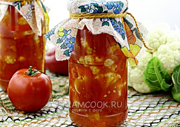 Рецепт салата из цветной капусты на зиму