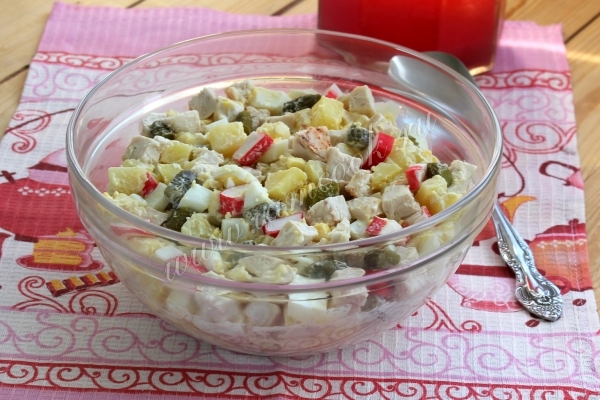 Рецепт столичного салата