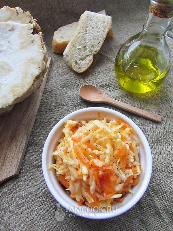 Рецепт салата из корня сельдерея и моркови