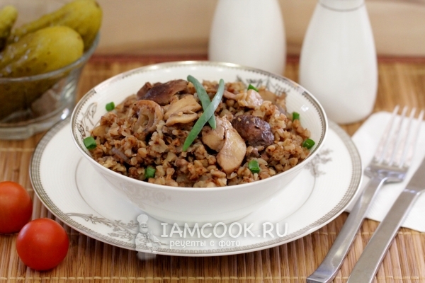 Рецепт гречки с грибами в мультиварке