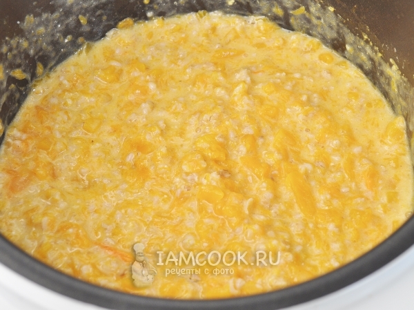 Готовая тыквенная каша в мультиварке