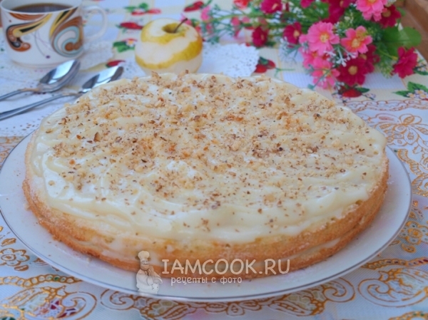 Фото бисквита с яблоком