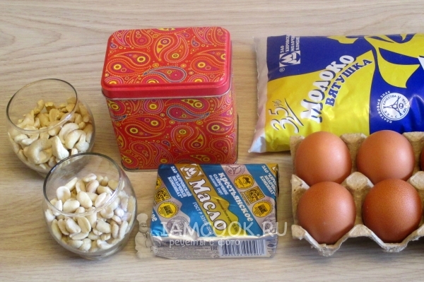 Ингредиенты для торта Полет по ГОСТу