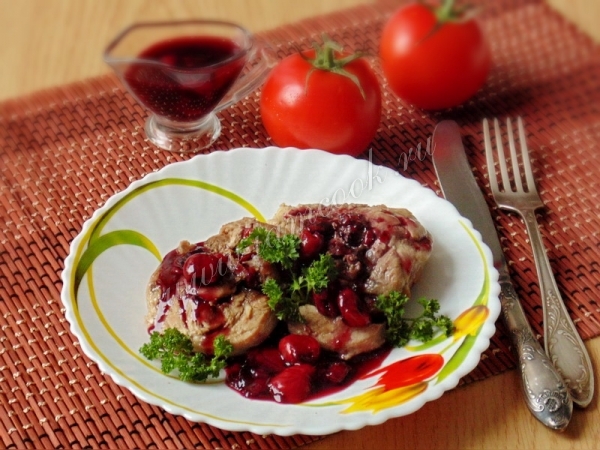 Фото индейки в вишневом соусе