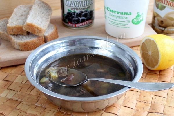 Рецепт грибной солянки по ГОСТ