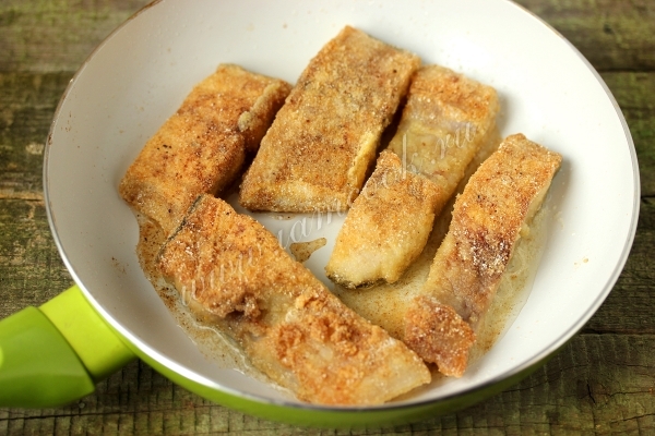 Обжарка рыбы на сковороде