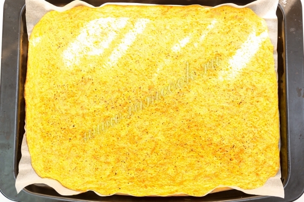 Запечь морковное тесто