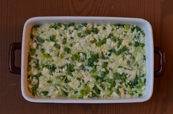 Кабачковая масса в форме