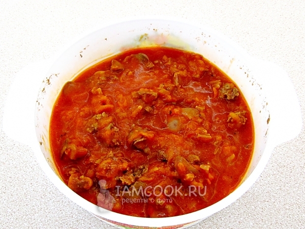 Потушить печень в соусе