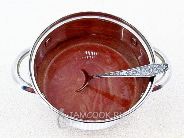 Растопить шоколад в молоке