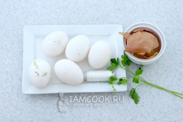 Ингредиенты для яиц крашенок