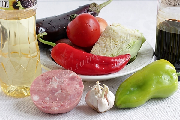 Ингредиенты для запекания овощей на гранир