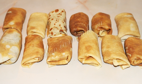 Блины фаршированные мясом