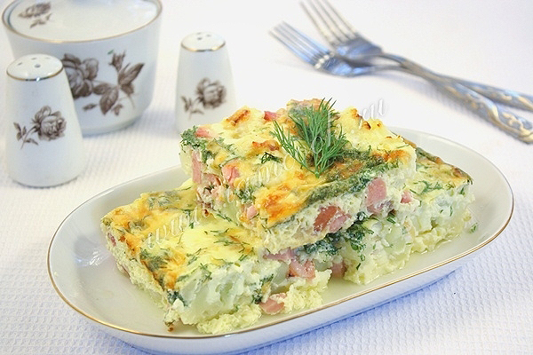 Рецепт запеканки из цветной капусты