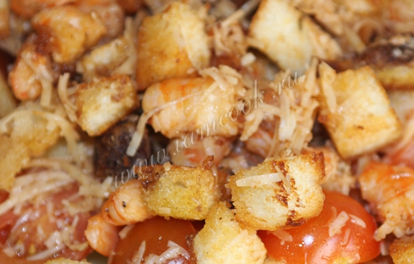 Фото салата с королевскими креветками