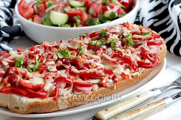 Рецепт пиццы из батона