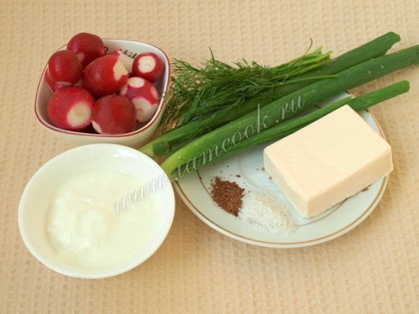Ингредиенты для верринов с редисом