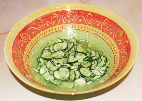 корейский салат из огурцов