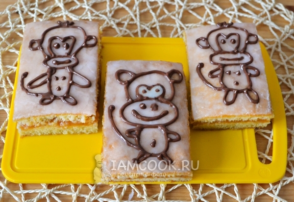 Готовые бисквитные пирожные «Обезьянки»