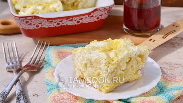 Фото лапшевника с творогом