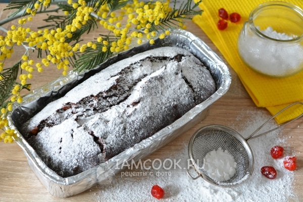 Готовый постный шоколадный кекс