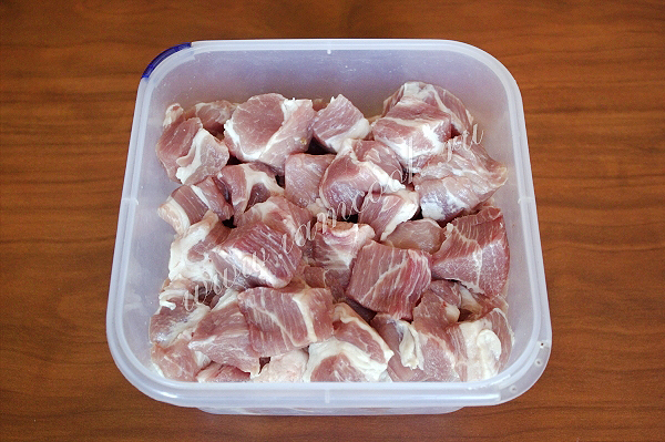 Свинина порезанная