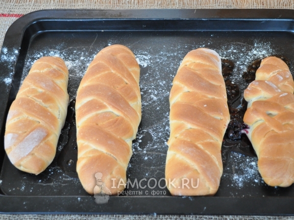 Рецепт плетёнок с клюквой