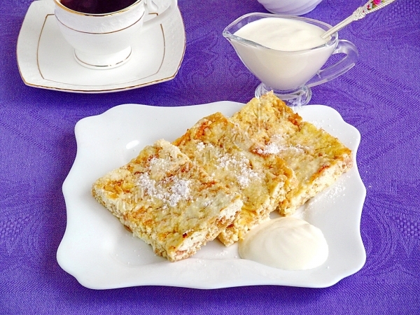 Рецепт творожно-яблочной запеканки