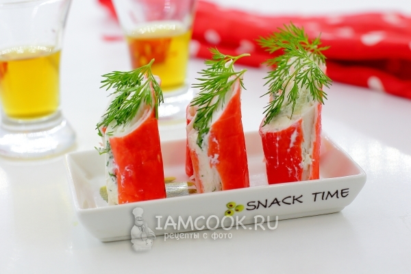 Фото фаршированных крабовых палочек