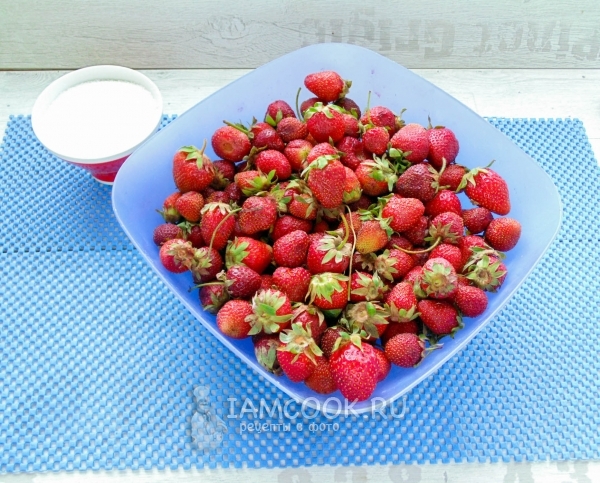 Ингредиенты для варенья из клубники «Пятиминутка»