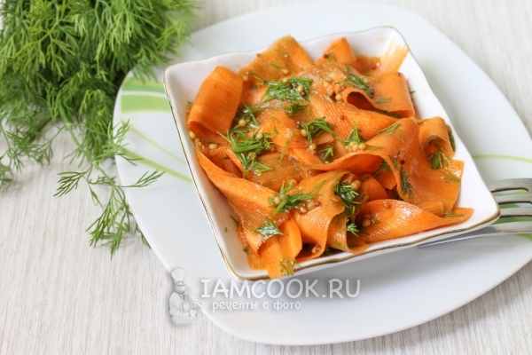 Фото пикантной закуски из моркови