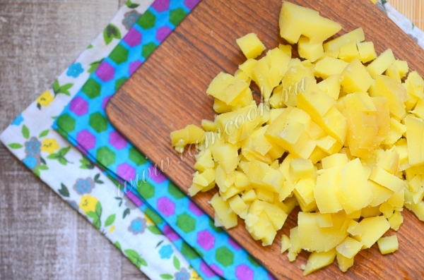 Картофель порезанный