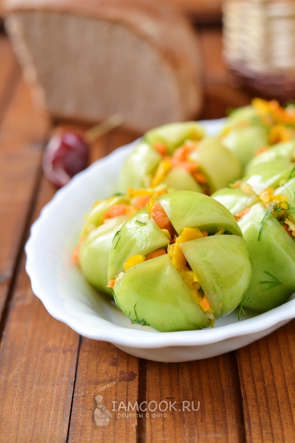 Рецепт квашеных зеленых помидоров