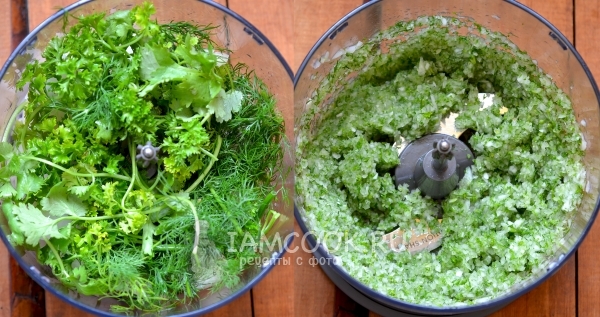 Измельчить зелень