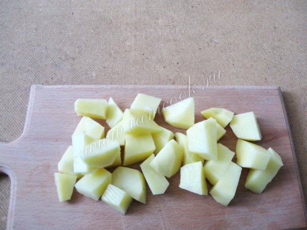 Картофель порезанный